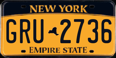 NY license plate GRU2736