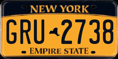 NY license plate GRU2738