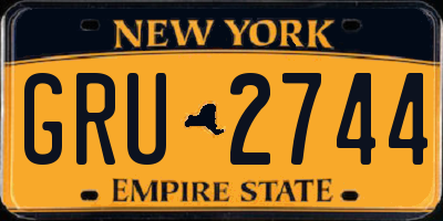 NY license plate GRU2744