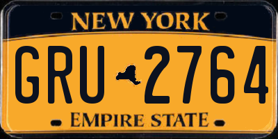 NY license plate GRU2764