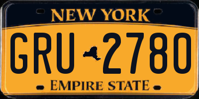 NY license plate GRU2780