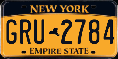 NY license plate GRU2784
