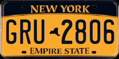 NY license plate GRU2806