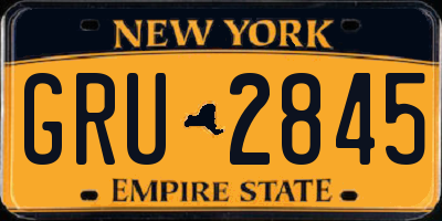 NY license plate GRU2845