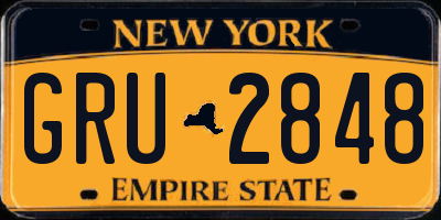 NY license plate GRU2848