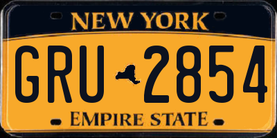 NY license plate GRU2854