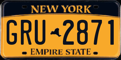 NY license plate GRU2871