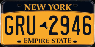 NY license plate GRU2946