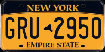 NY license plate GRU2950