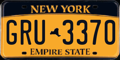 NY license plate GRU3370