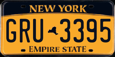 NY license plate GRU3395