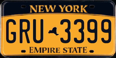 NY license plate GRU3399