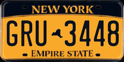 NY license plate GRU3448