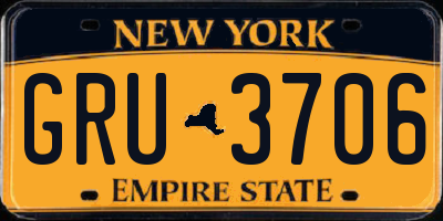 NY license plate GRU3706