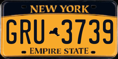 NY license plate GRU3739