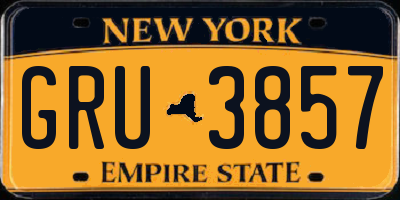NY license plate GRU3857