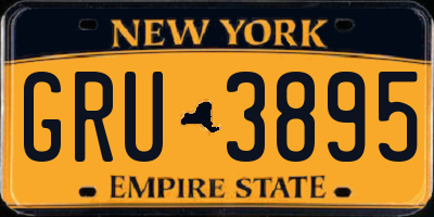 NY license plate GRU3895