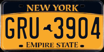 NY license plate GRU3904