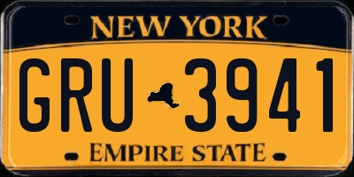 NY license plate GRU3941