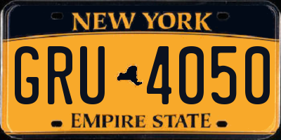 NY license plate GRU4050