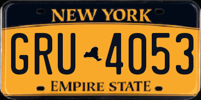 NY license plate GRU4053