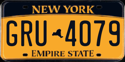 NY license plate GRU4079