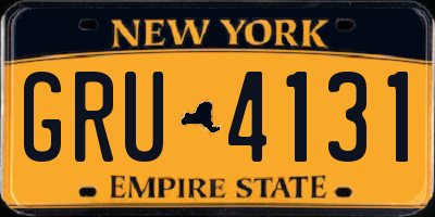 NY license plate GRU4131