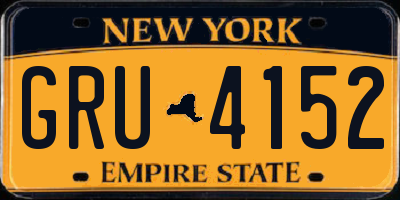 NY license plate GRU4152