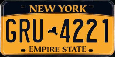 NY license plate GRU4221