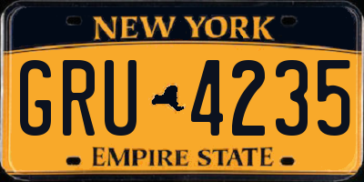 NY license plate GRU4235