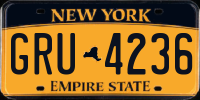 NY license plate GRU4236
