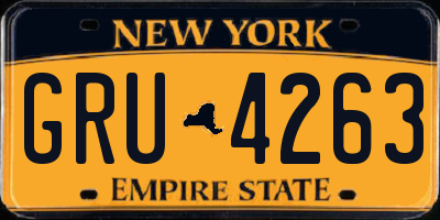 NY license plate GRU4263