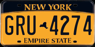 NY license plate GRU4274