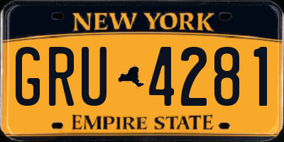 NY license plate GRU4281