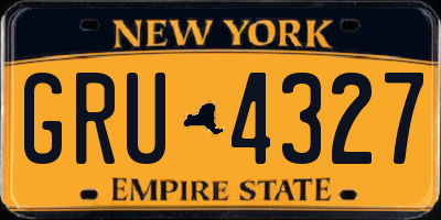 NY license plate GRU4327
