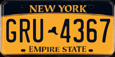 NY license plate GRU4367