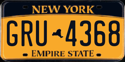 NY license plate GRU4368