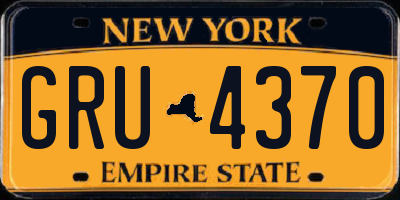 NY license plate GRU4370