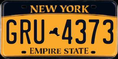 NY license plate GRU4373