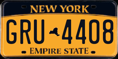 NY license plate GRU4408