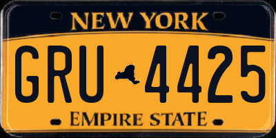 NY license plate GRU4425