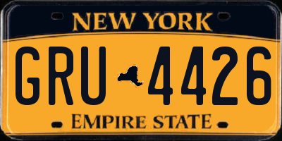 NY license plate GRU4426