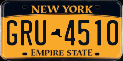 NY license plate GRU4510