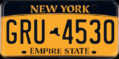 NY license plate GRU4530