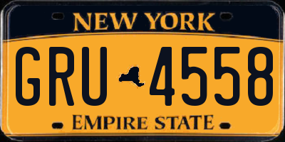 NY license plate GRU4558