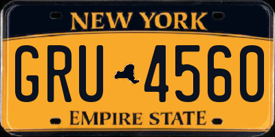 NY license plate GRU4560