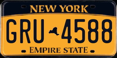 NY license plate GRU4588
