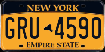 NY license plate GRU4590