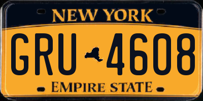 NY license plate GRU4608