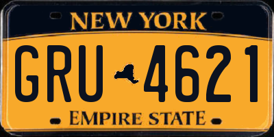 NY license plate GRU4621